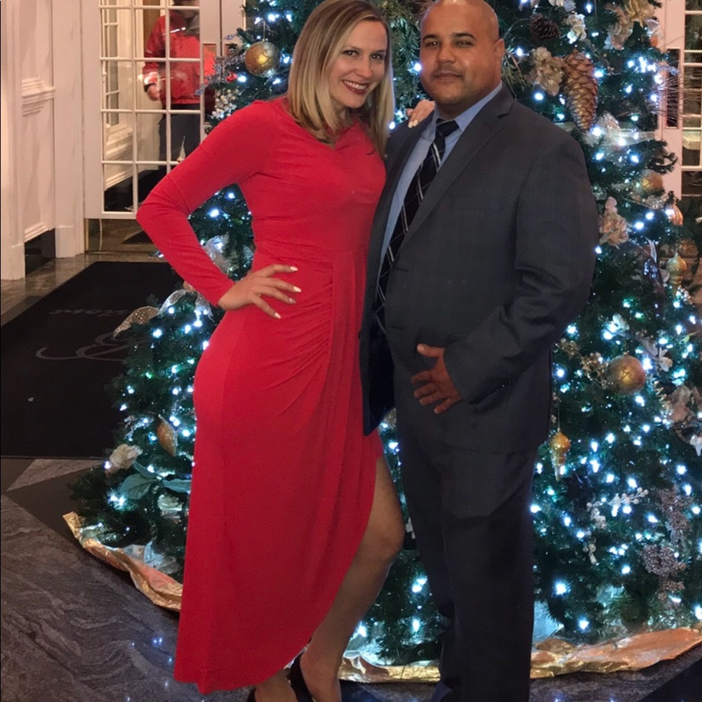 EUC - Express - Asymmetrical Red Dress - Small